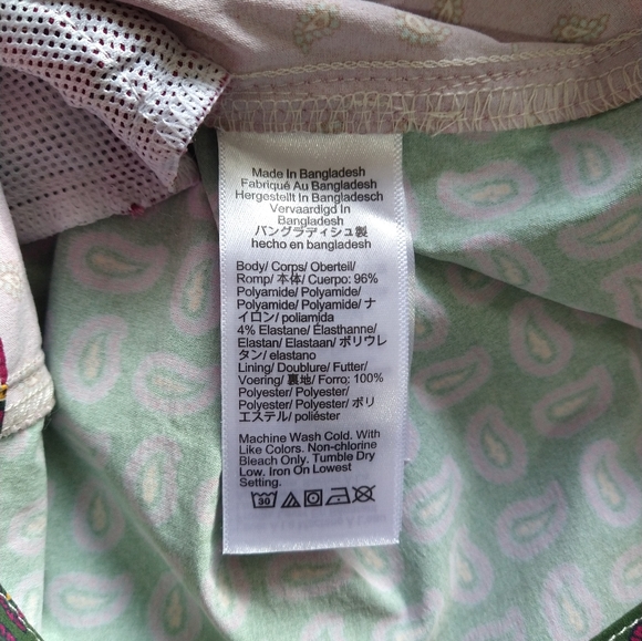 E J.Crew Multi Color Paisley Print 6" Stretch Swim Trunk Shorts NWT Size M - Picture 11 of 11